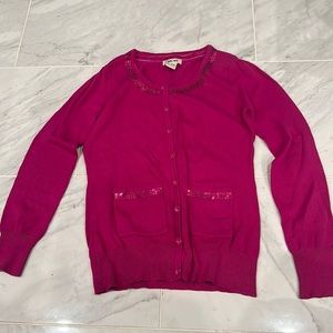 Pink button down sweater